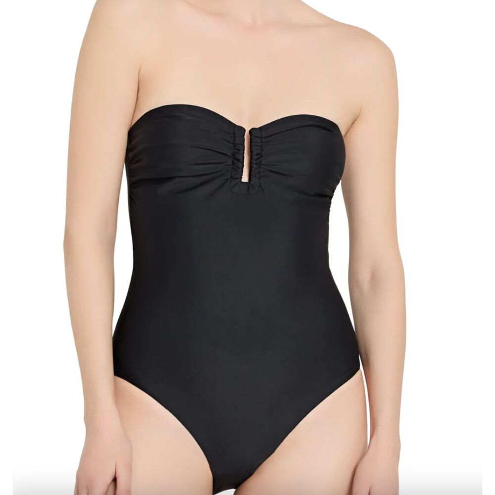 Kobi Halperin Becca Strapless One Piece Swimsuit in Black Women's Size Medium